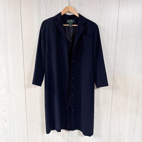 Lauren Ralph Lauren Vintage 100% Wool Longline Blazer Jacket - Picture 1 of 6